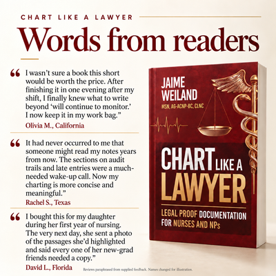 Chart Like a Lawyer: Legal-Proof Documentation for Nurses & NPs Book